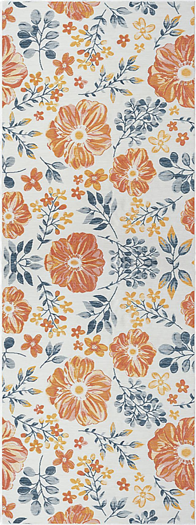 Ismaela Orange 2' x 8' Indoor/Outdoor Runner Rug - Thumbnail - Image 1