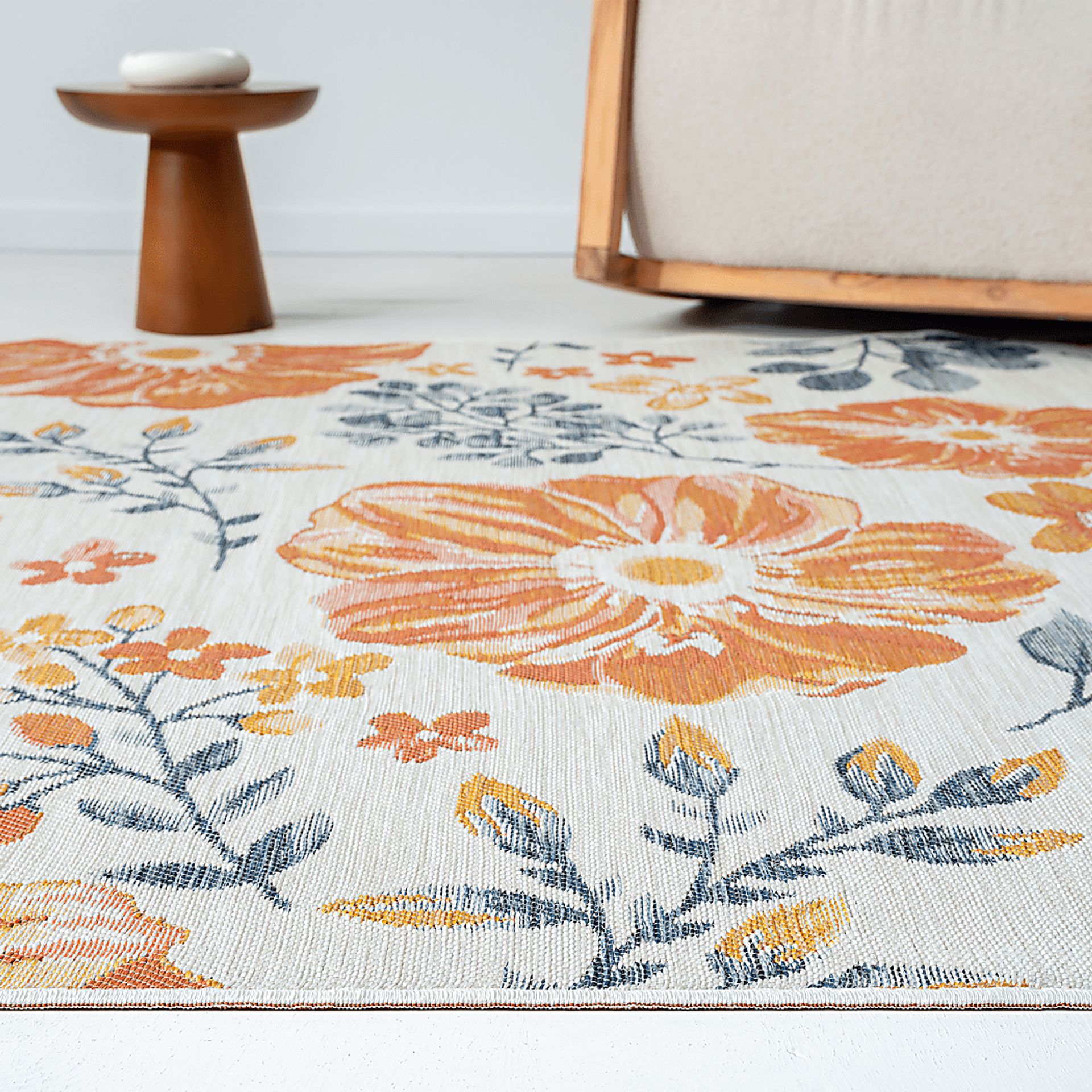 Ismaela Orange 5'3 x 7' Indoor/Outdoor Rug - Image 6