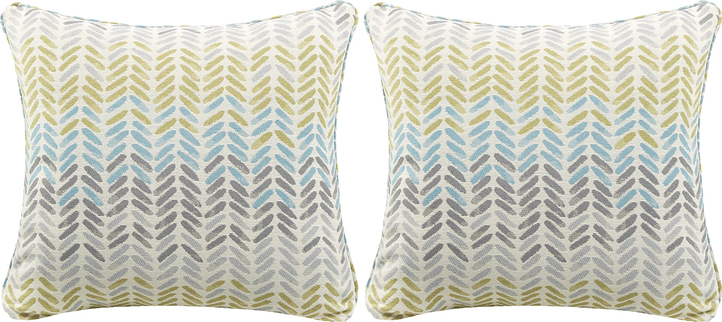 Fast Track Beach Glass Blue Set Of 2 Accent Pillows - Rooms To Go