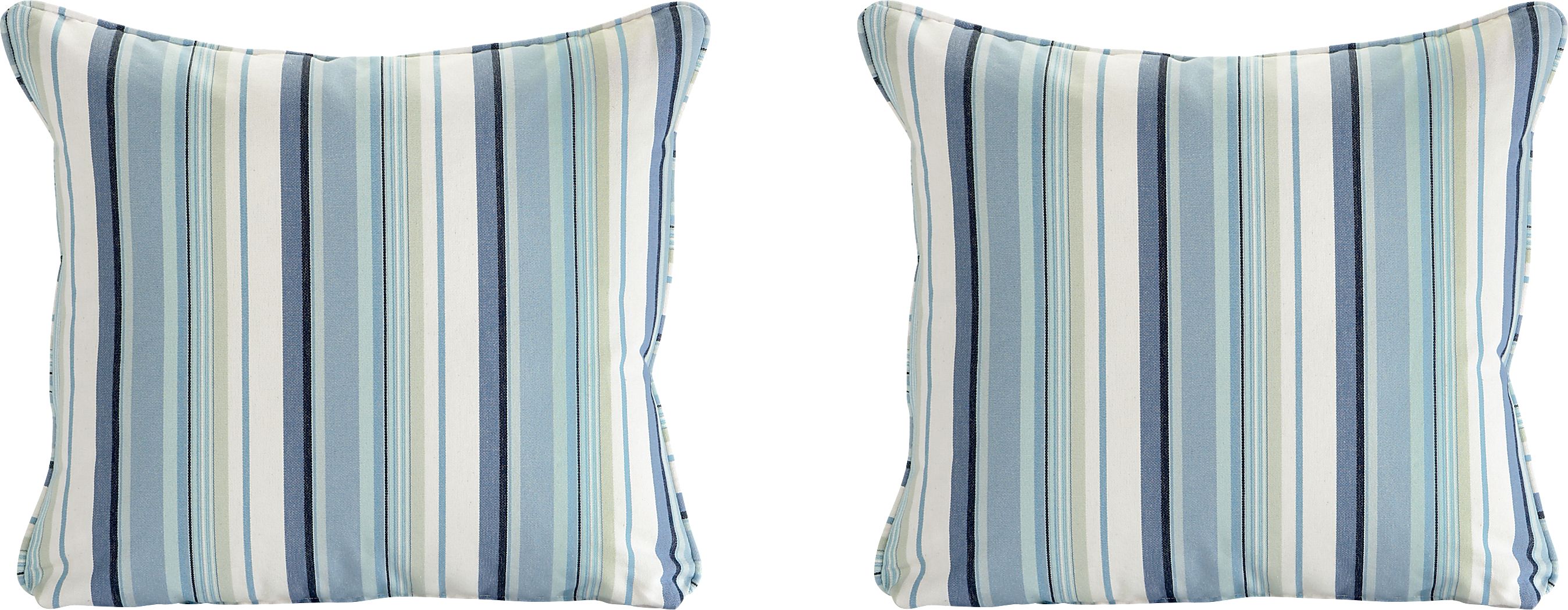 Lot Navy Blue Cotton Fabric Set Of 2 Accent Pillows Rooms to Go