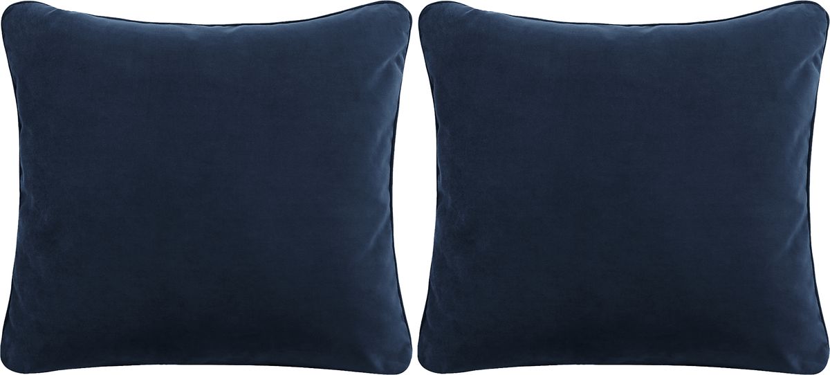 Cindy Crawford Navy Blue Set Of 2 Accent Pillows Rooms to Go