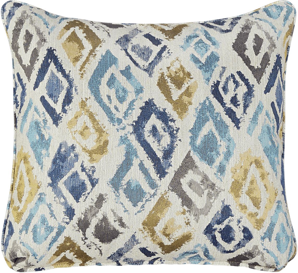Tristan Denim Blue 100 Polyester Set Of 2 Accent Pillows Rooms to Go