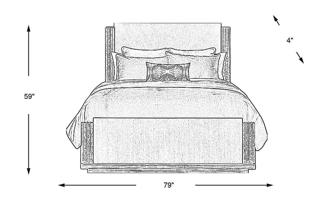 Issabela Caramel 3 Pc King Bed