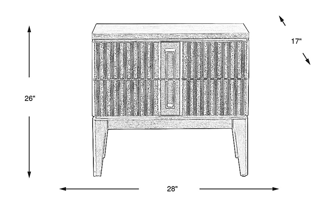 Issabela Caramel Accent Nightstand