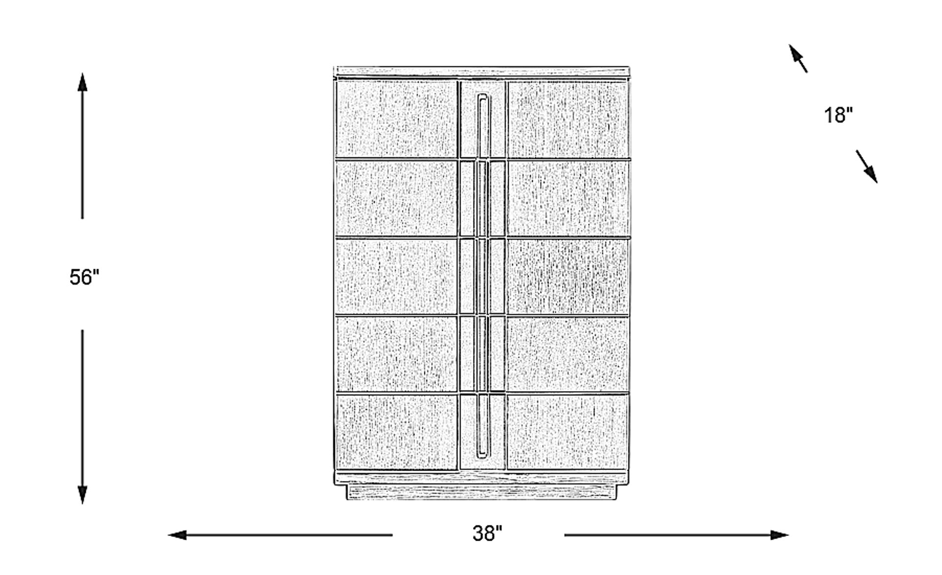 Dimension Image. Please refer to the Dimension Tab on this page for dimension details.