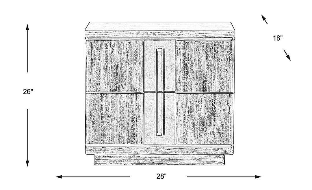 Issabela Caramel Nightstand