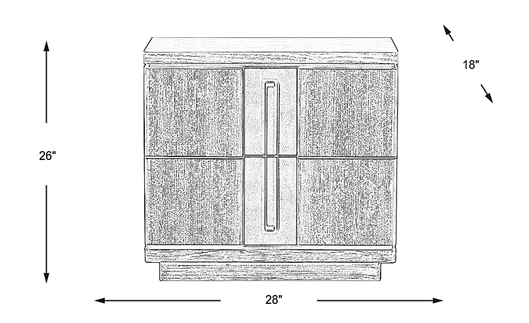 Issabela Caramel Nightstand