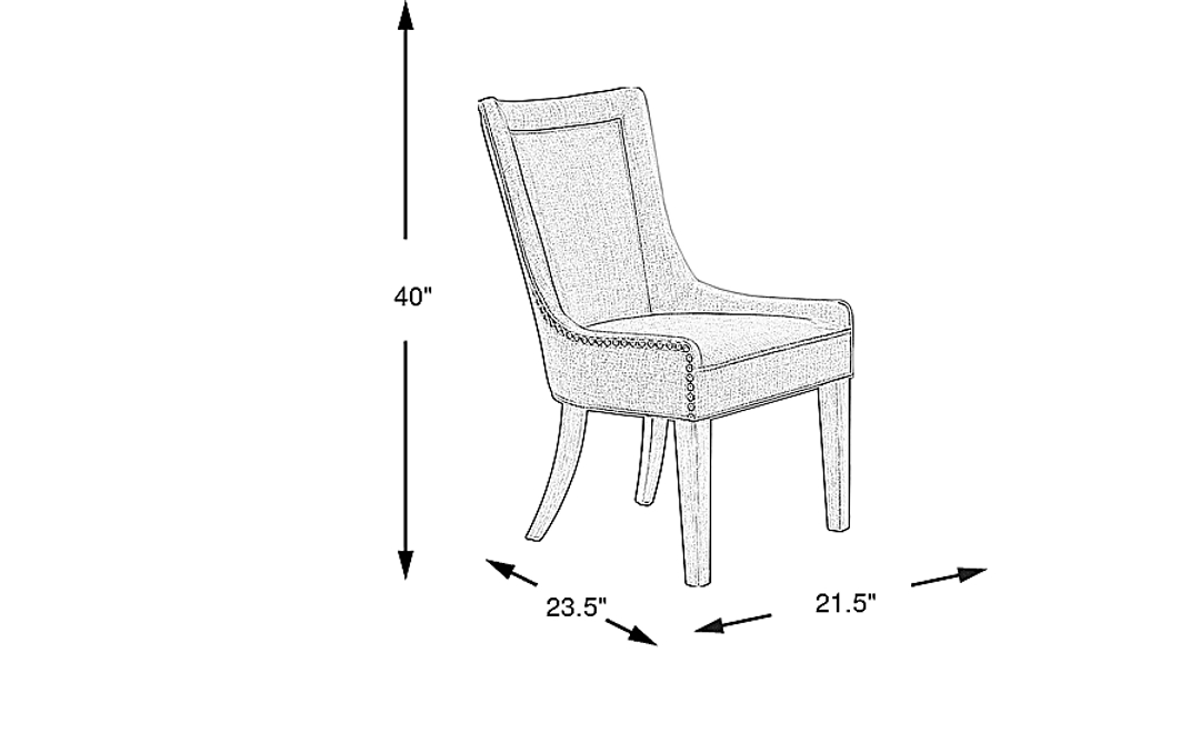 Issabela Slate Upholstered Side Chair