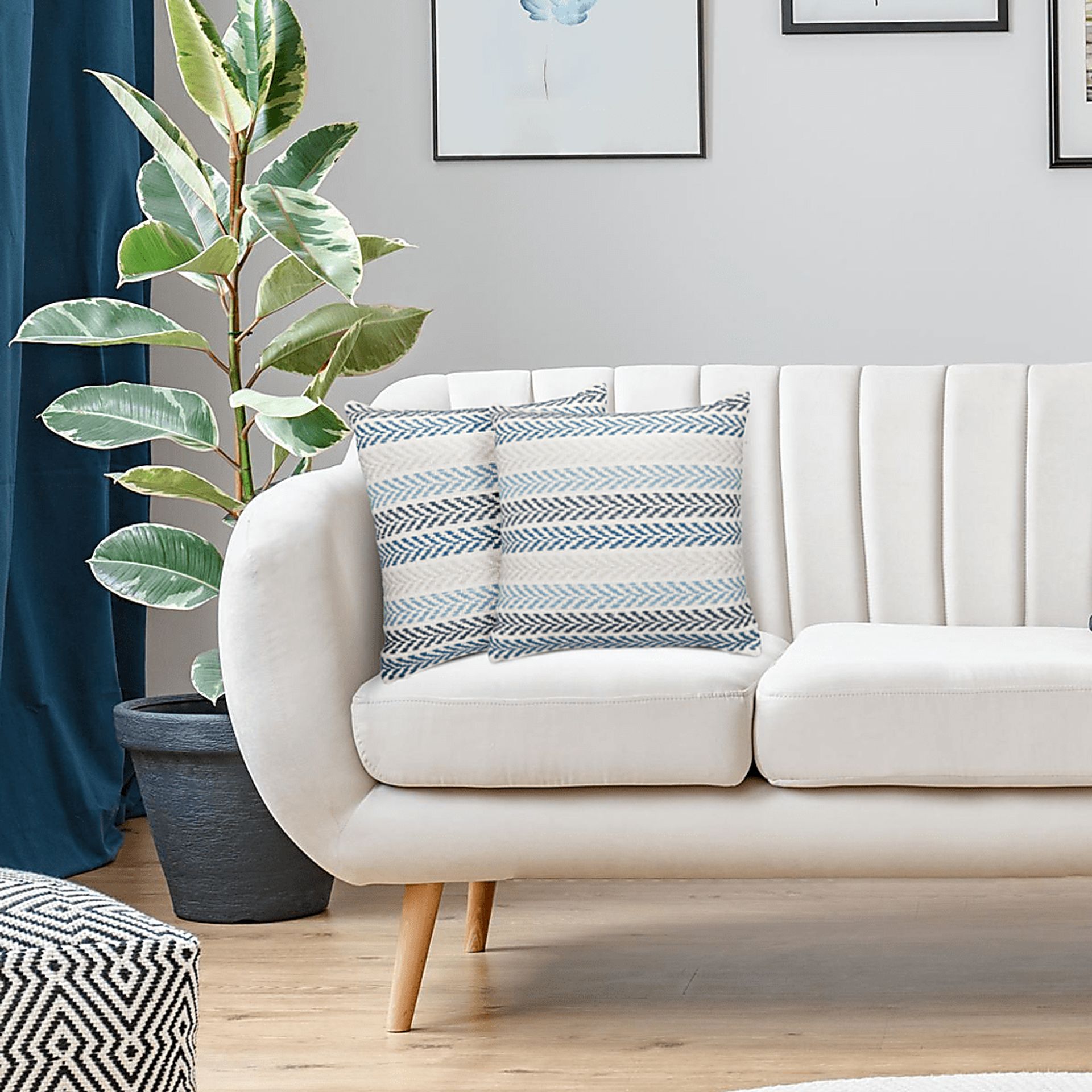 Istarie Blue Accent Pillow Set of 2 - Image 2