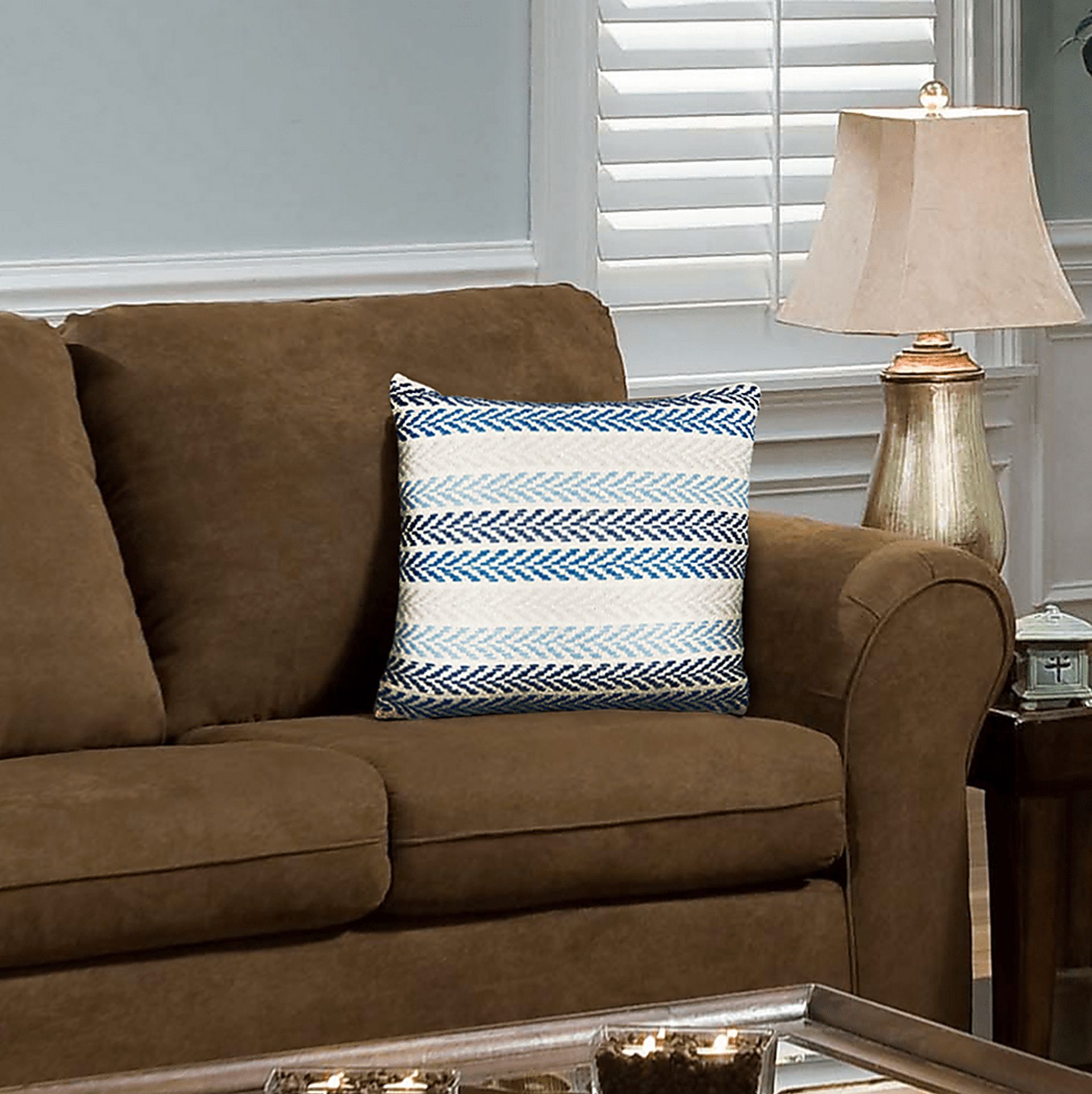 Istarie Blue Throw Pillow - Image 2