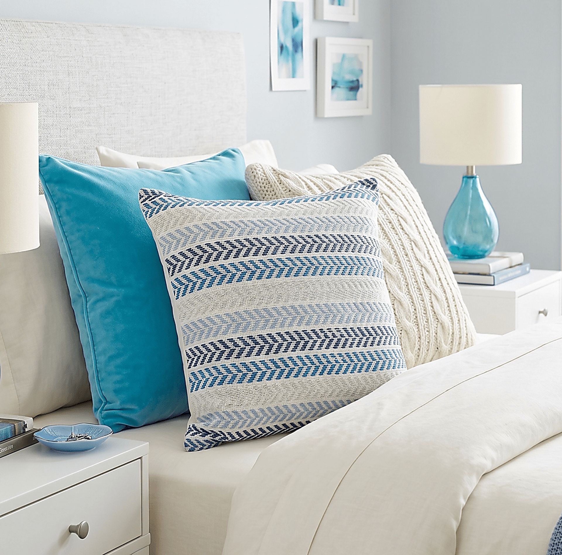 Istarie Blue Throw Pillow - Image 8