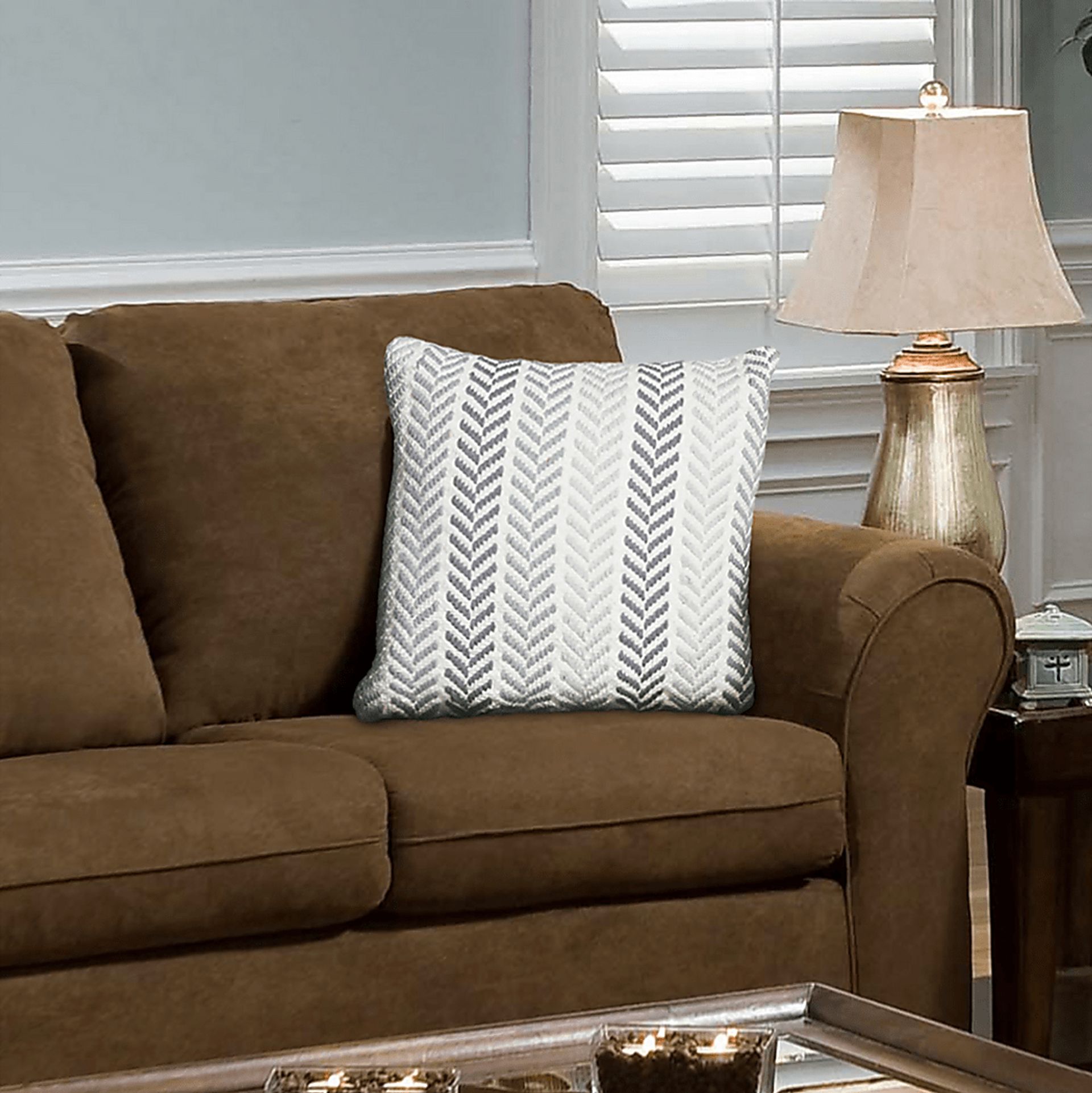 Istarie Gray Throw Pillow - Image 2