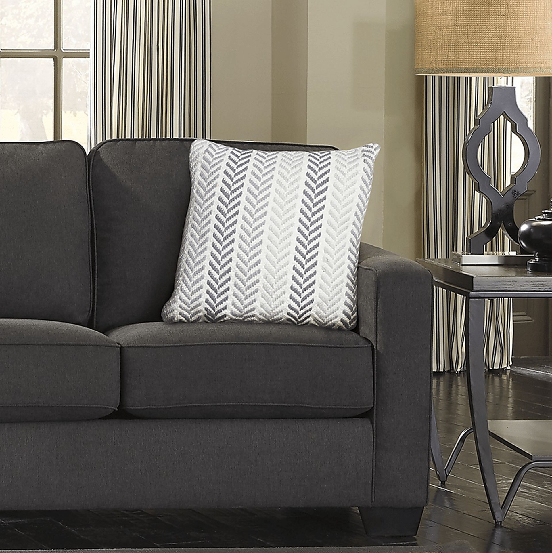 Istarie Gray Throw Pillow - Image 3