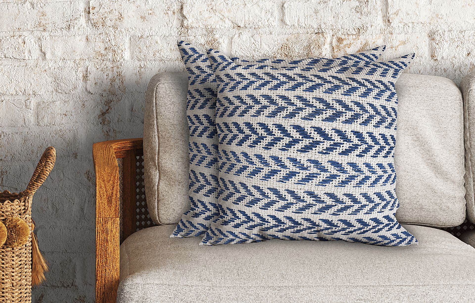 Istarie Indigo Accent Pillow Set of 2 - Image 2