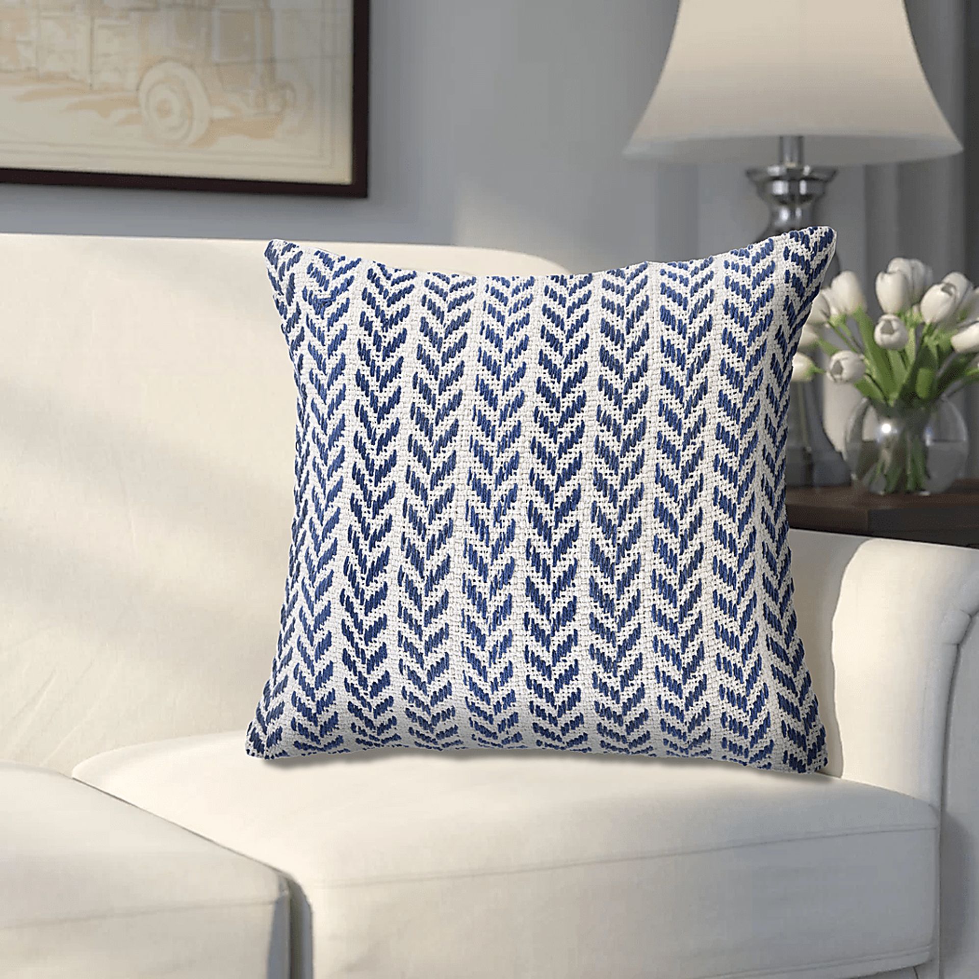 Istarie Navy Throw Pillow - Image 2