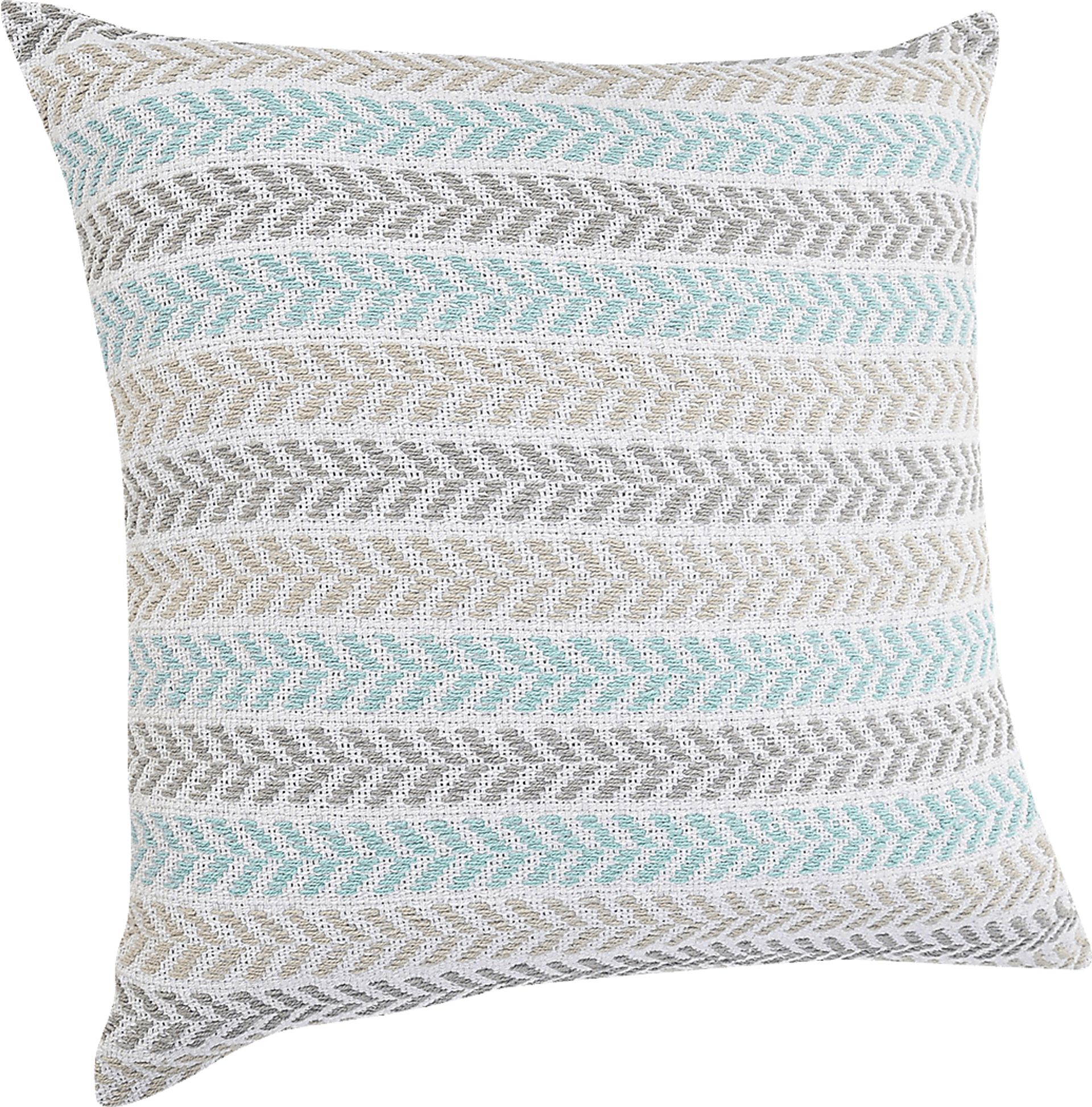 Istarie Turquoise Throw Pillow - Image 1