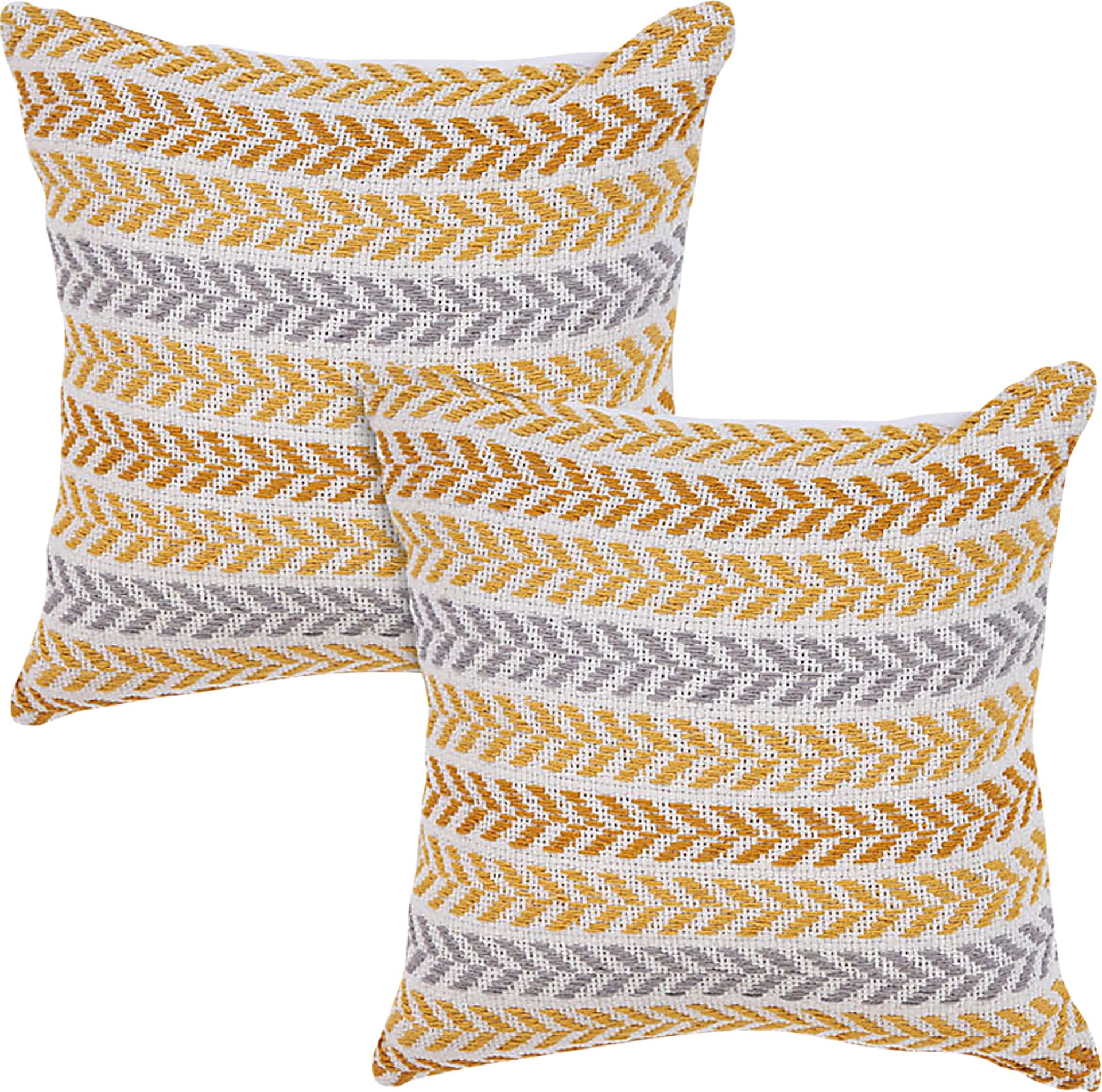 Istarie Yellow Accent Pillow Set of 2 - Image 1