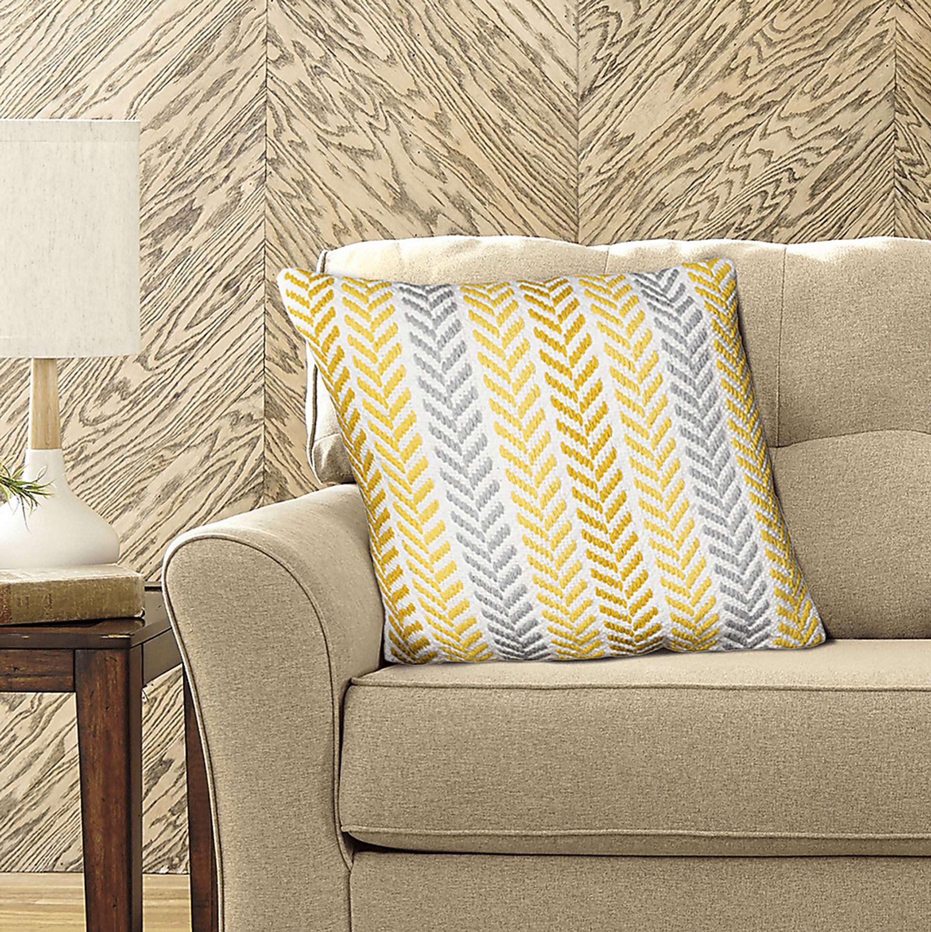 Istarie Yellow Throw Pillow - Image 5
