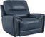 Italo Blue Leather Dual Power Recliner - Rooms To Go