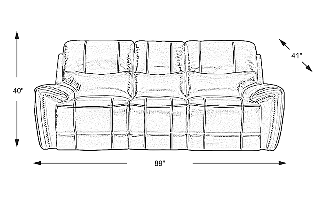 Italo Leather Non-Power Reclining Sofa