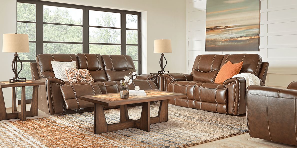 Italo 5 Pc Leather Non-Power Reclining Living Room Set