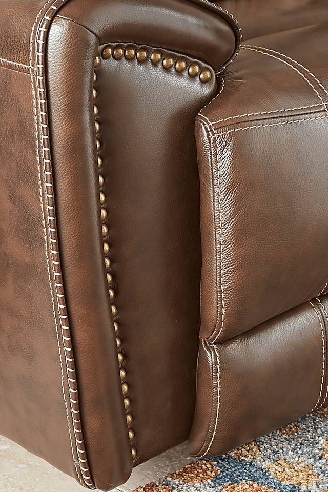 Italo Brown Leather 6 Pc Living Room with Reclining Sofa - Thumbnail - Image 8