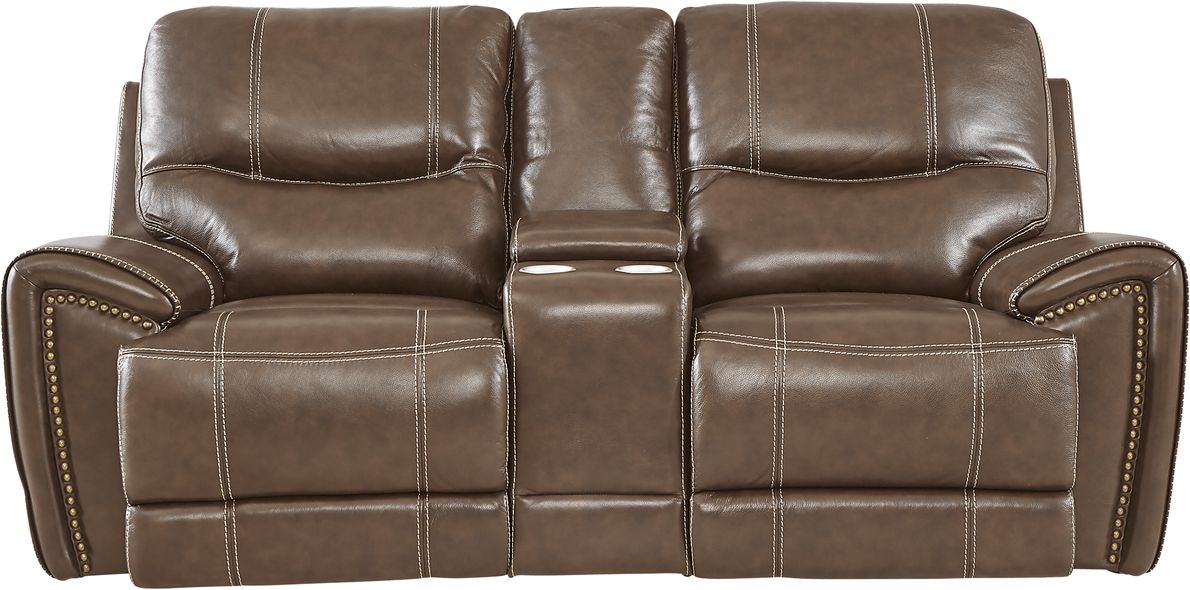 Italo Leather Dual Power Reclining Loveseat