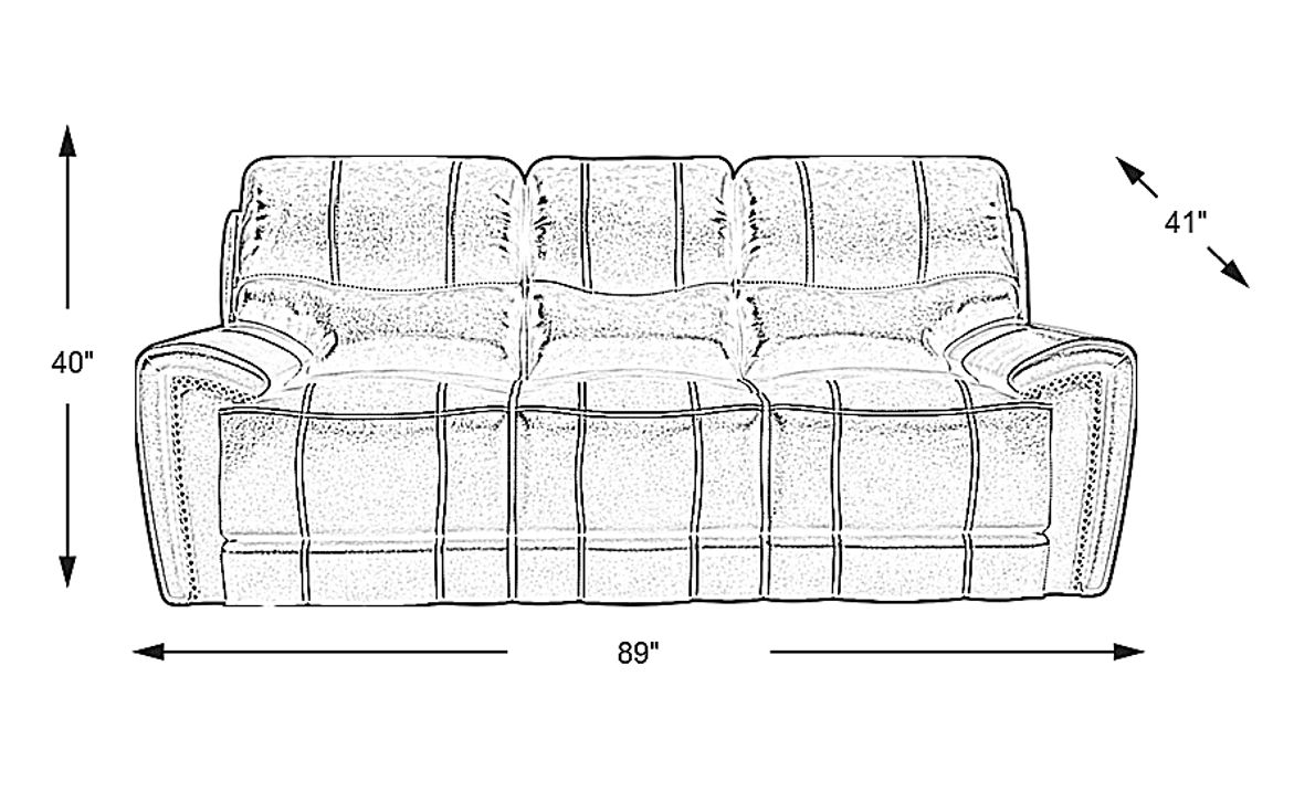 Italo Leather Dual Power Reclining Sofa