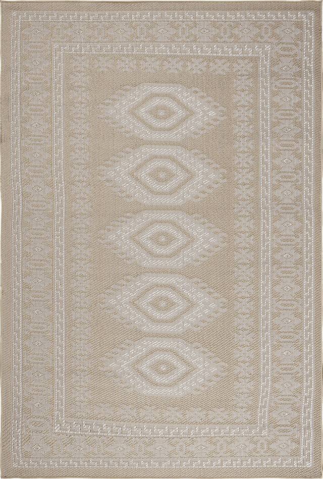 Itela Beige 6'6 x 9' Indoor/Outdoor Rug - Thumbnail - Image 1