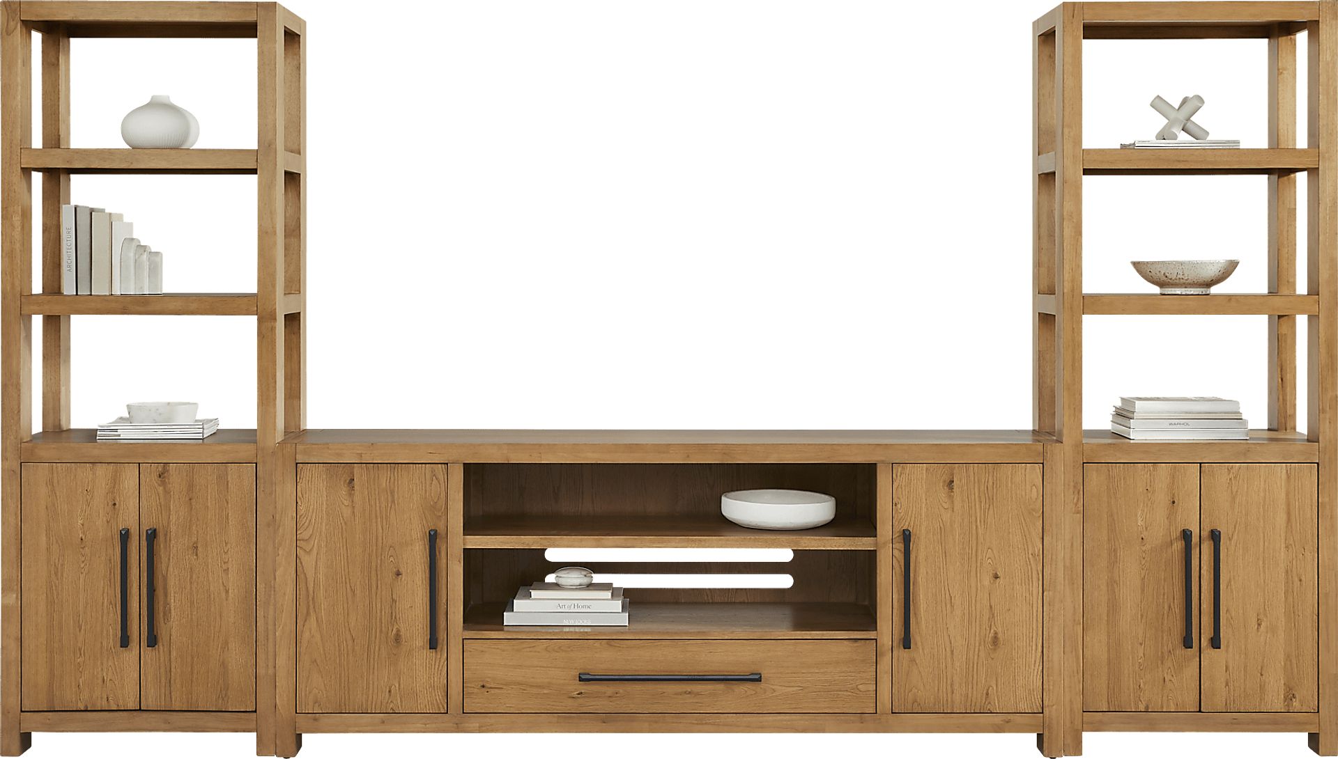 Ithaca Brown 3 Pc Wall Unit with 80 in. Console - Image 1