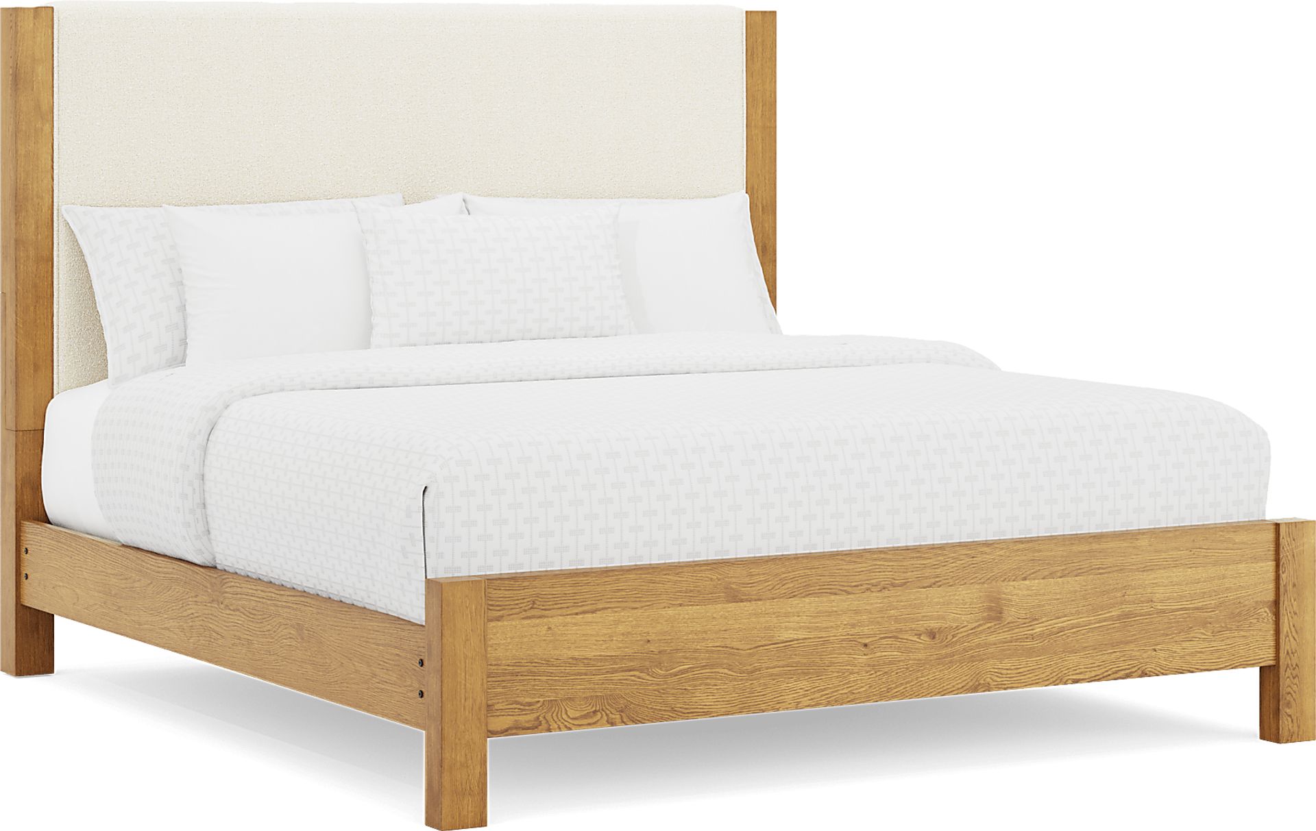Ithaca Natural 5 Pc King Upholstered Bedroom - Image 2