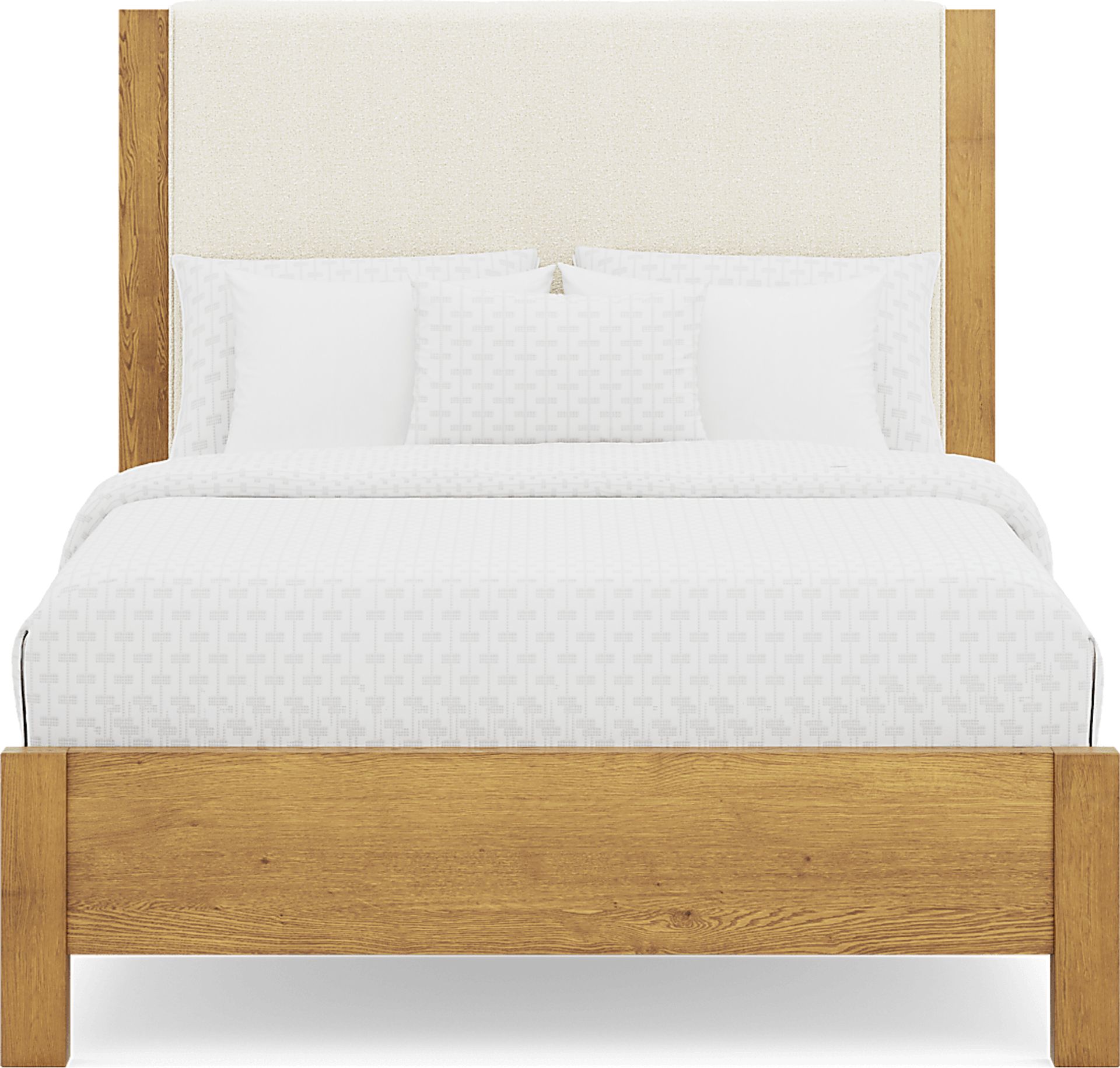 Ithaca Natural 5 Pc Queen Upholstered Bedroom - Image 3
