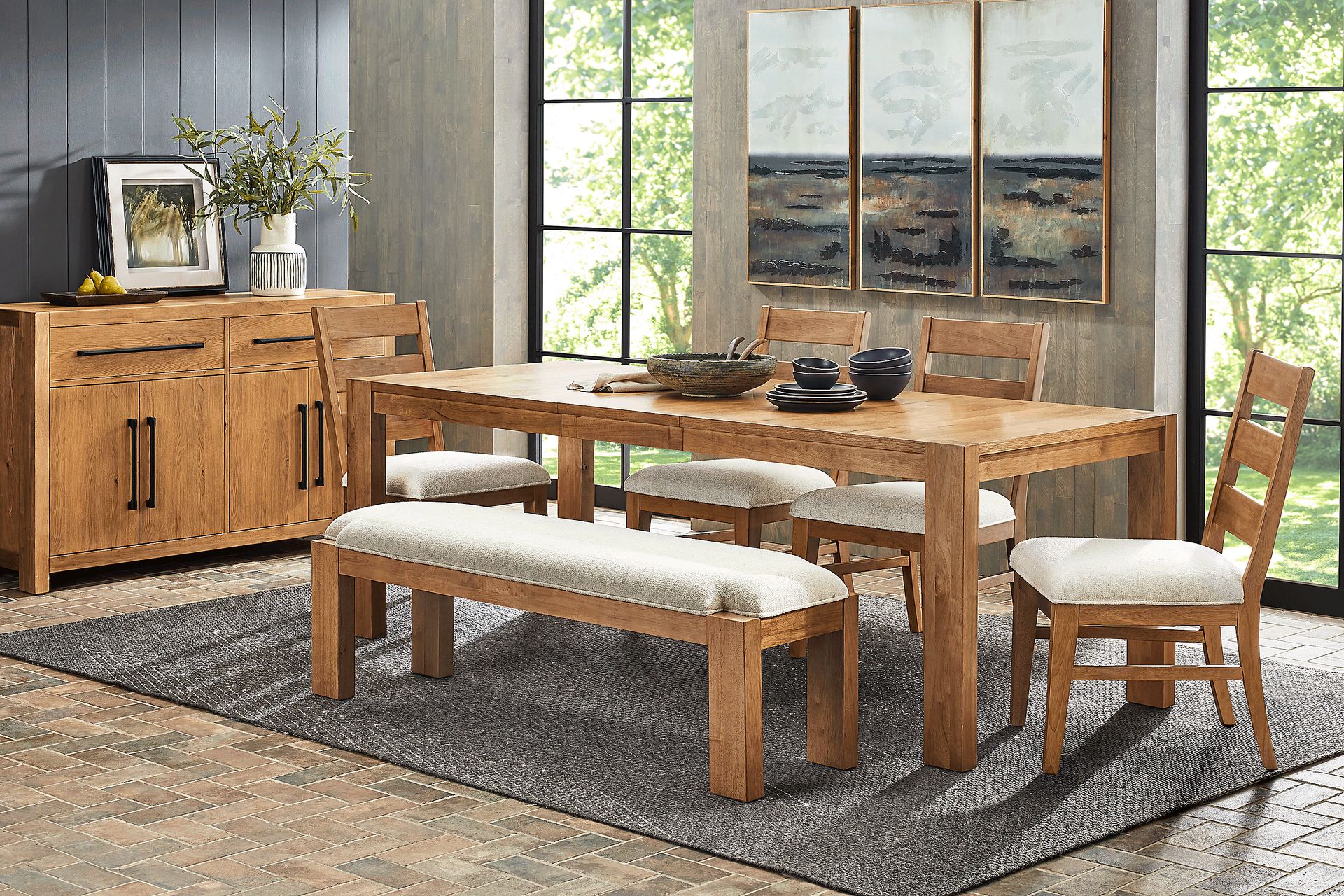 Ithaca Natural 6 Pc Dining Room - Image 1