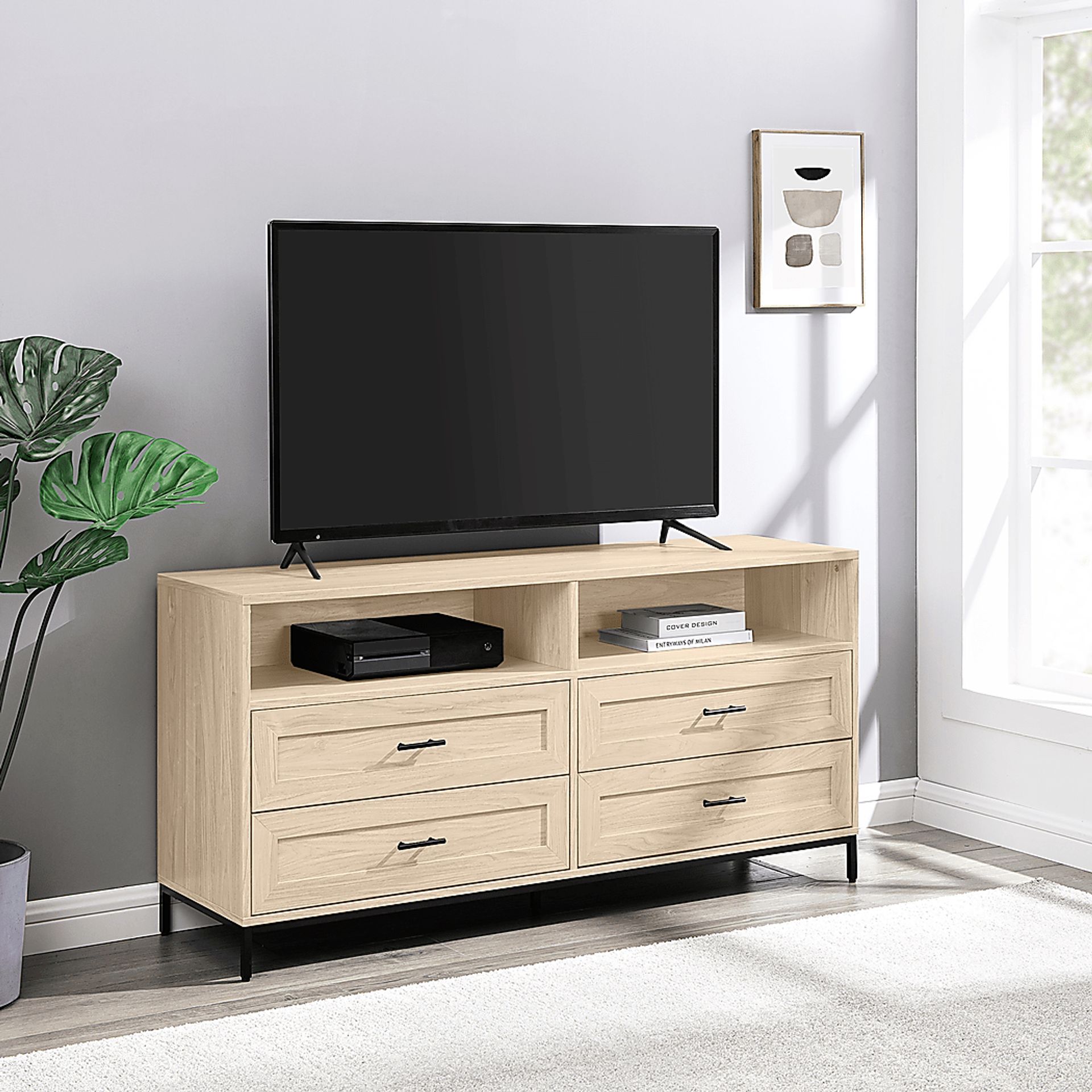 Ivellan Beige 4 Drawer TV Console - Image 4