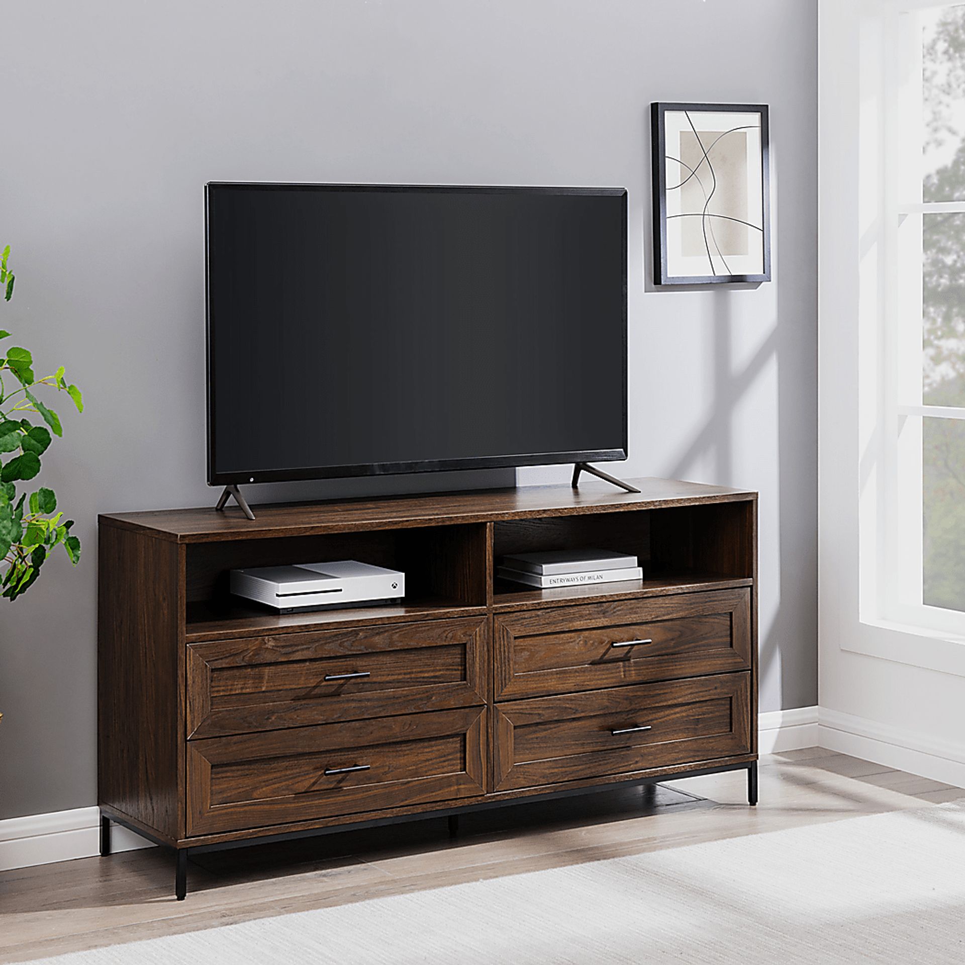 Ivellan Brown 4 Drawer TV Console - Image 4