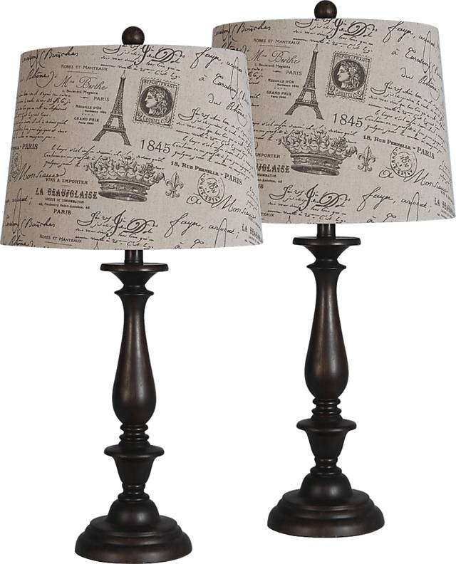 Ives Terrace Brown Lamp, Set of 2 - Thumbnail - Image 1