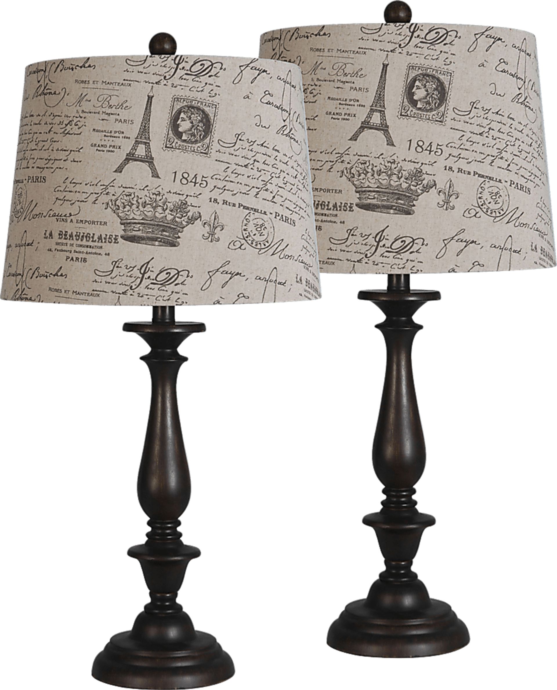 Ives Terrace Brown Lamp, Set of 2 - Image 1