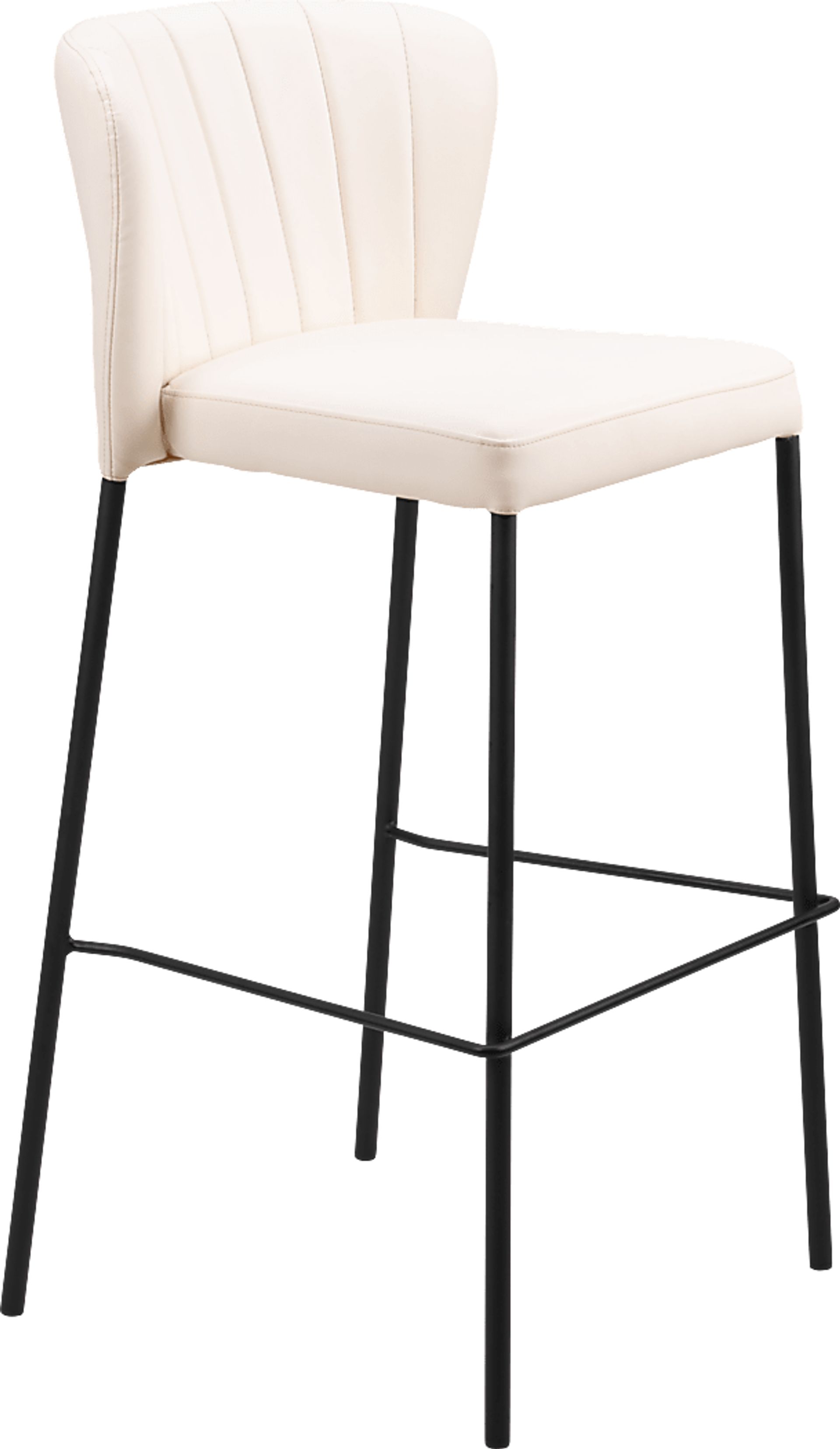 Ivie Beige Barstool, Set of 2 - Image 4