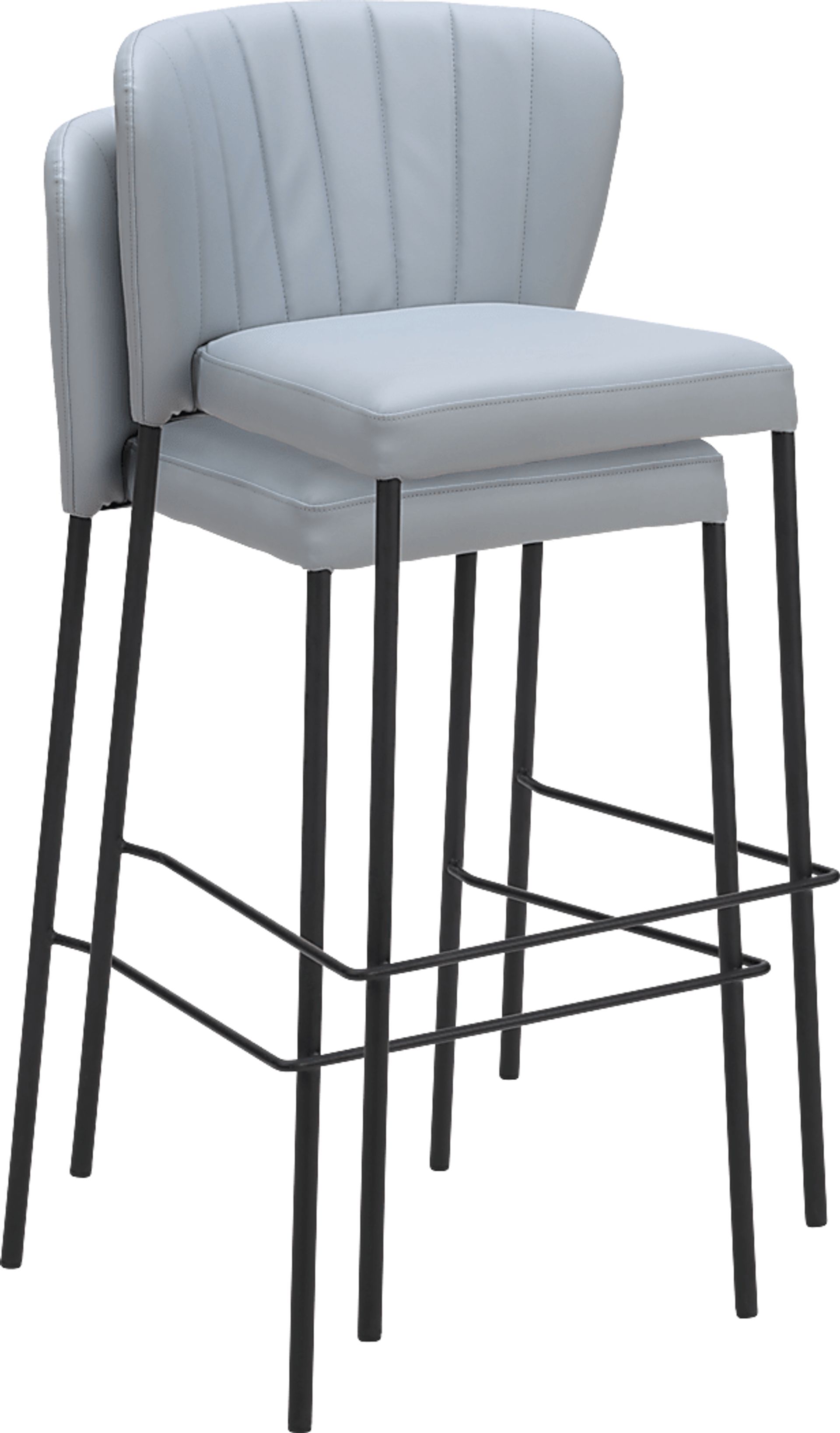 Ivie Gray Barstool, Set of 2 - Image 9