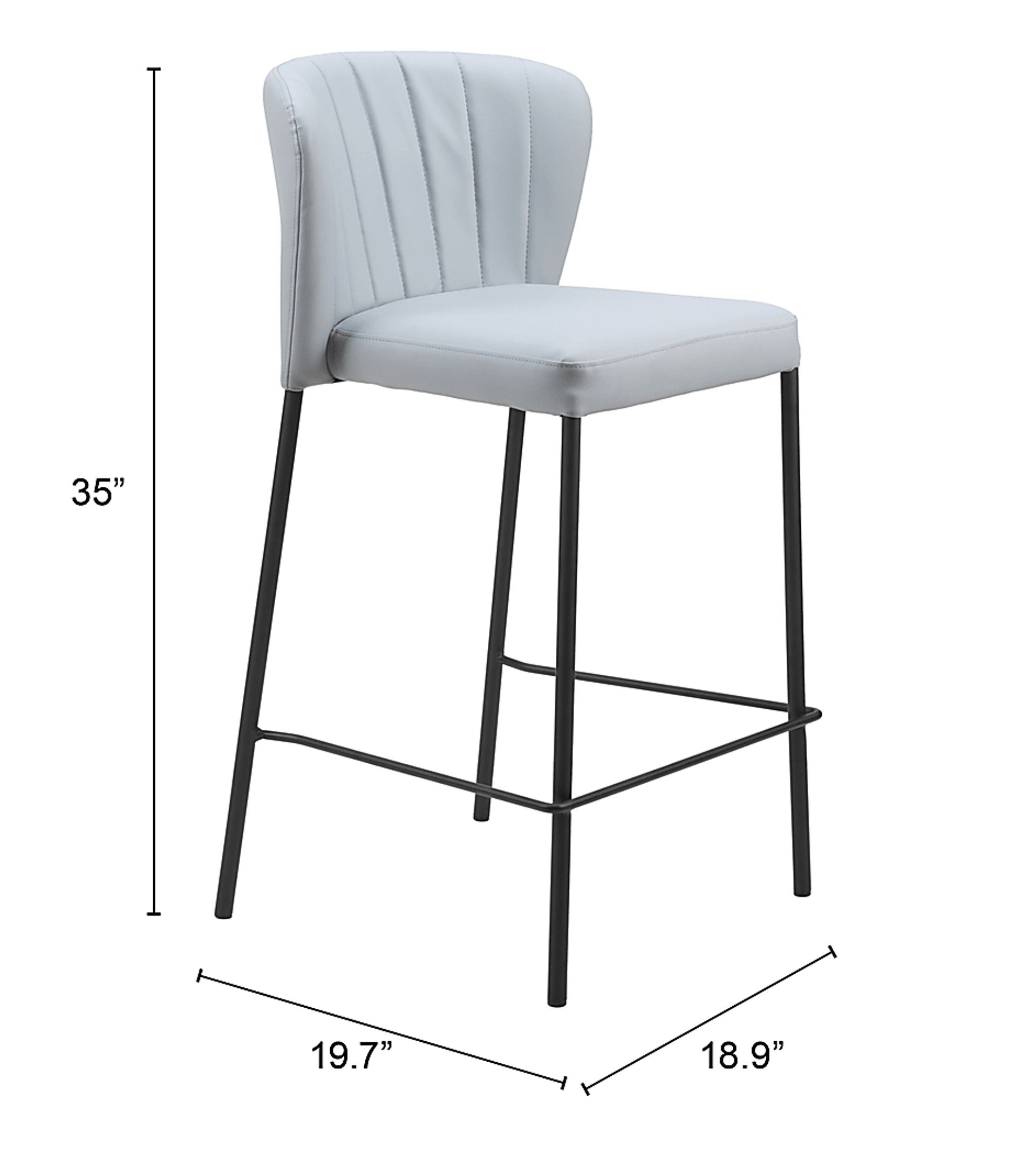 Ivie Gray Counter Height Stools, Set of 2 - Image 9