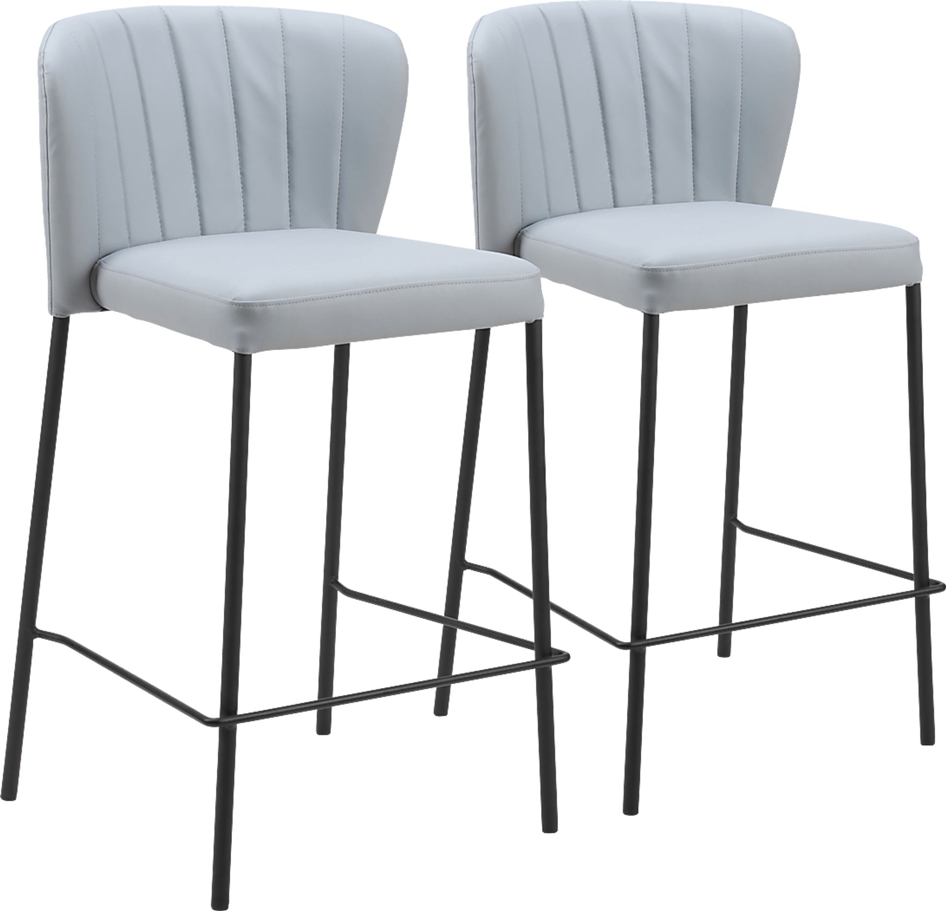 Ivie Gray Counter Height Stools, Set of 2 - Image 1