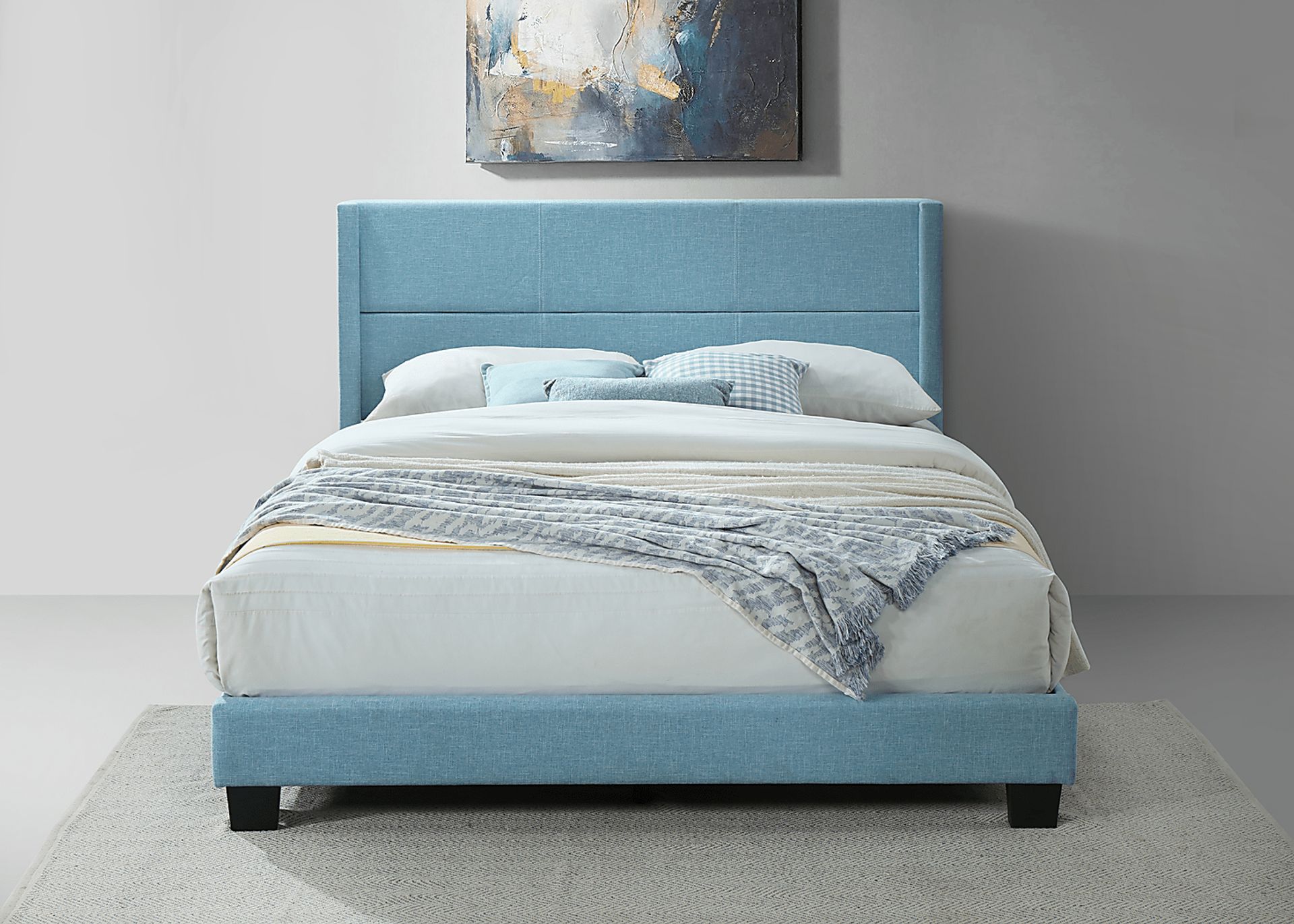 Ivin Blue Queen Bed - Image 4