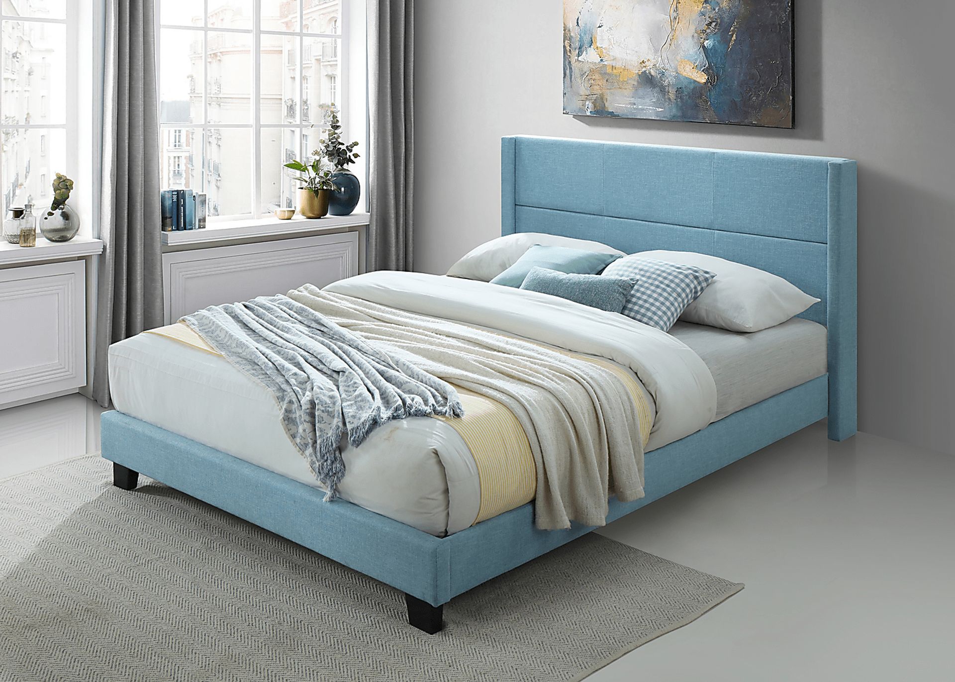 Ivin Blue Queen Bed - Image 5