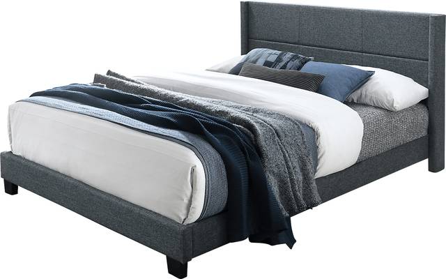Ivin Gray Queen Bed - Thumbnail - Image 1