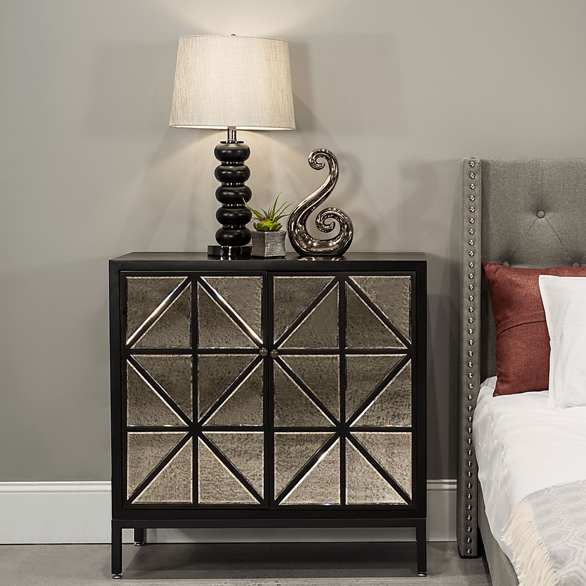 Ivonne Black Accent Cabinet - Image 2
