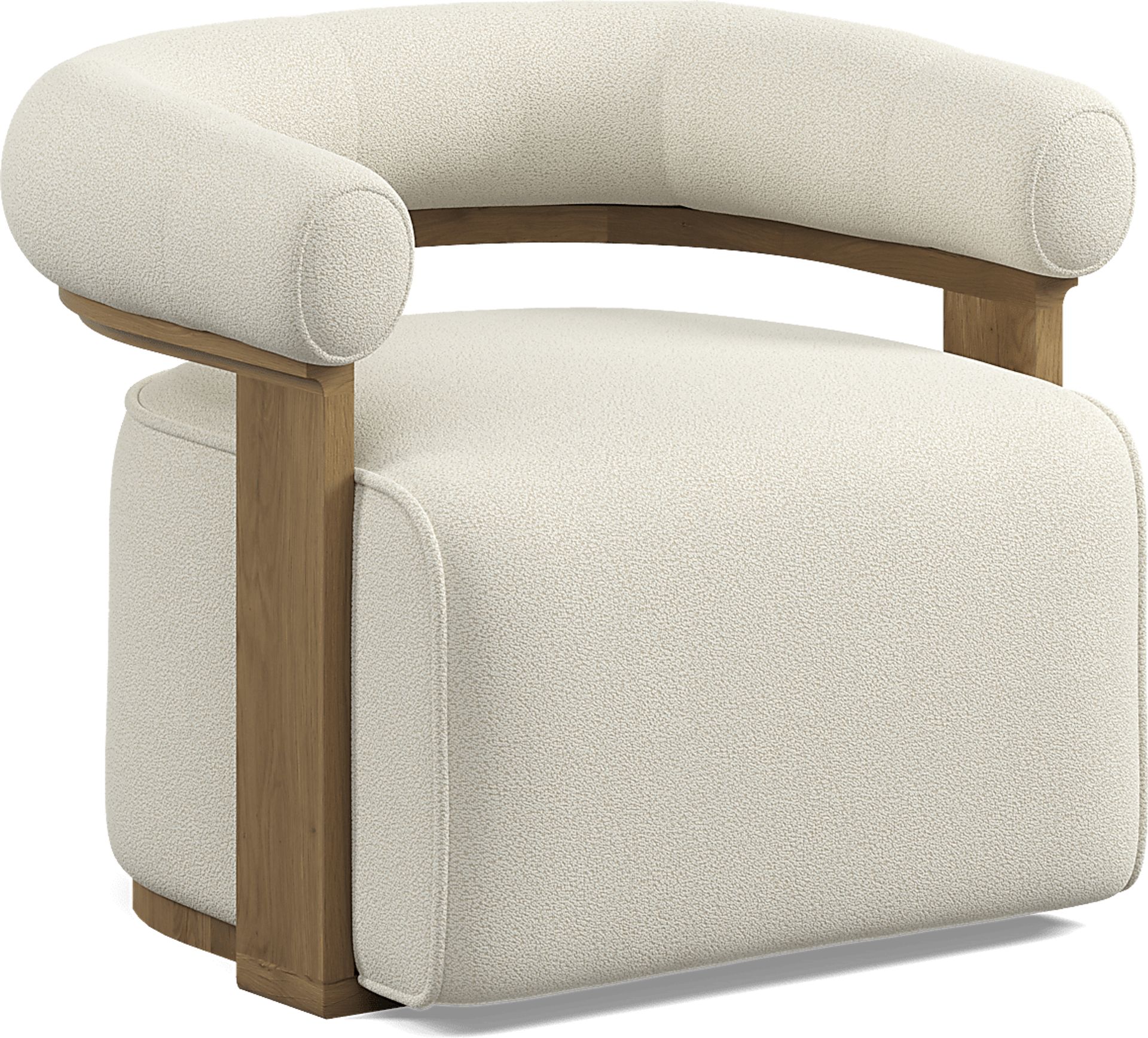 Ivory Beach Beige Accent Chair - Image 1