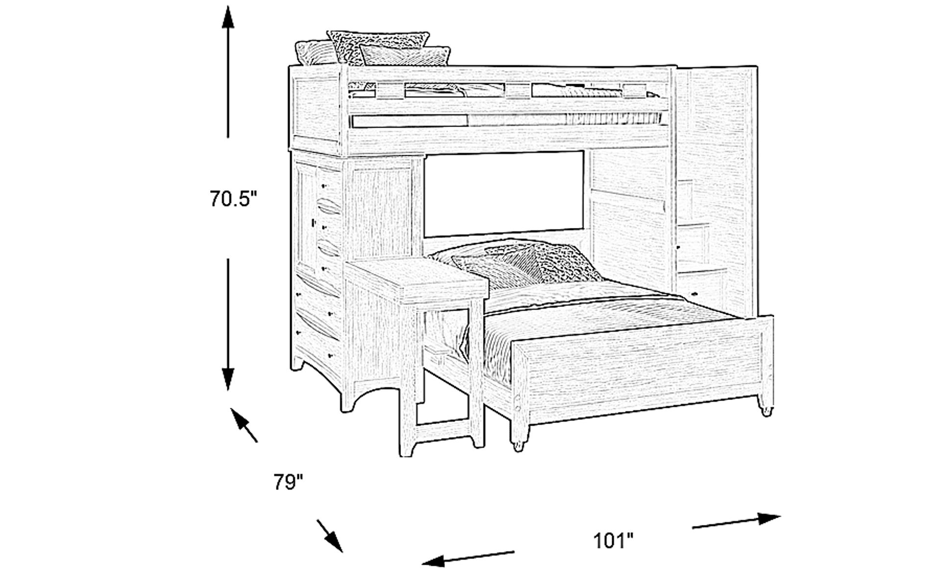 Dimension Image. Please refer to the Dimension Tab on this page for dimension details.