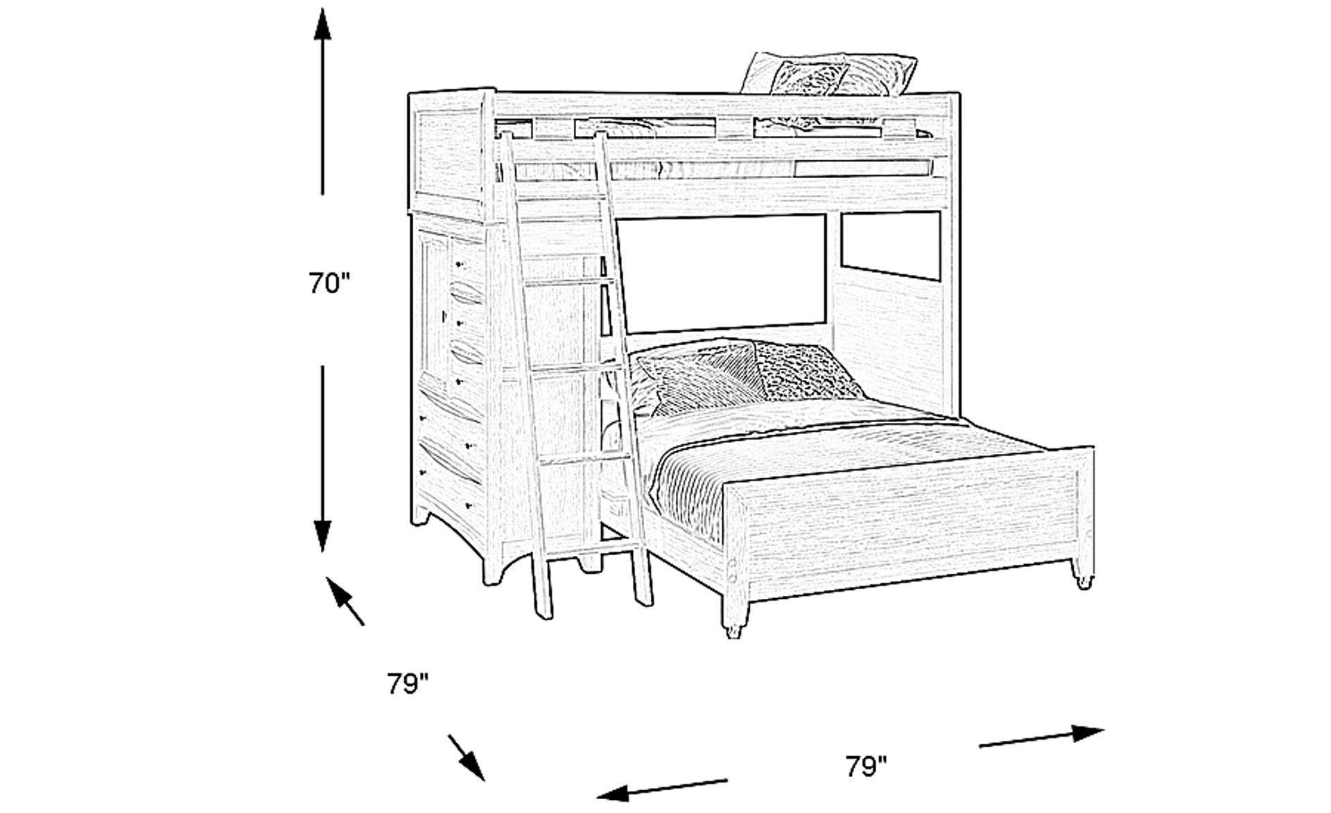 Dimension Image. Please refer to the Dimension Tab on this page for dimension details.
