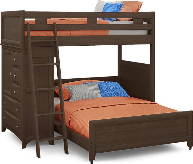 Ivy League 2.0 Walnut Twin/Full Loft with Chest - Thumbnail - Image 1