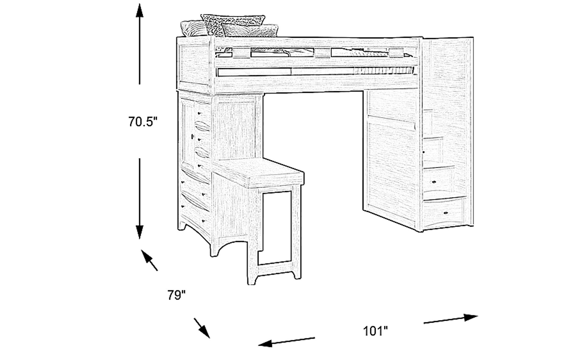 Dimension Image. Please refer to the Dimension Tab on this page for dimension details.